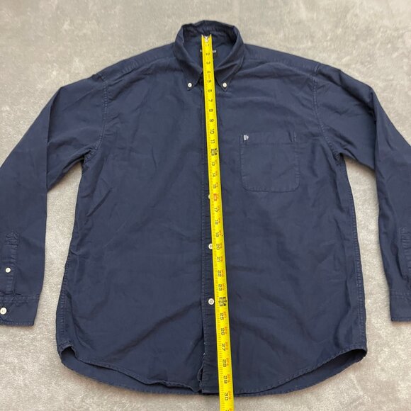 Vintage Ralph Lauren Jeans Co Button Down Shirt Navy Blue Size Medium - Picture 4 of 7